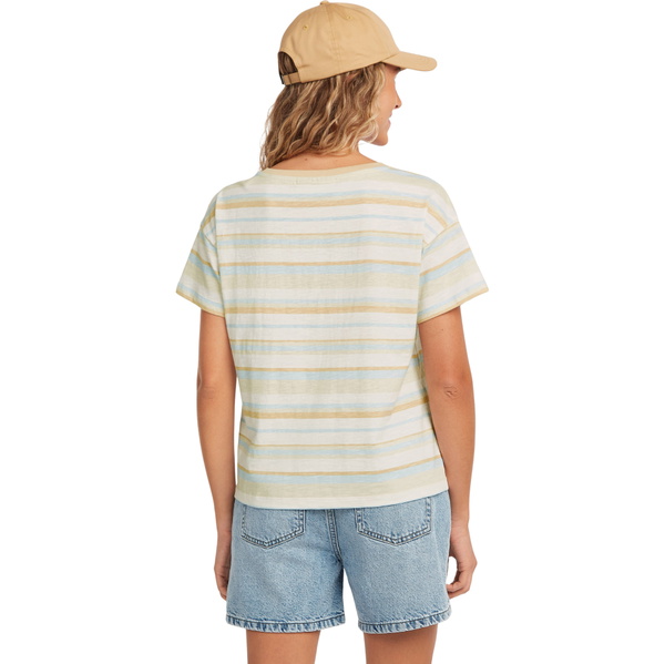 2026 O'Neill Da Donna Originali A Strisce Quadrate T-Shirt 1850251 - Blue Originals Tee Stripe